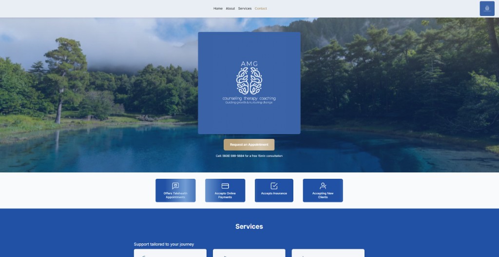 AMG Counseling website designed by HoBo Web Development